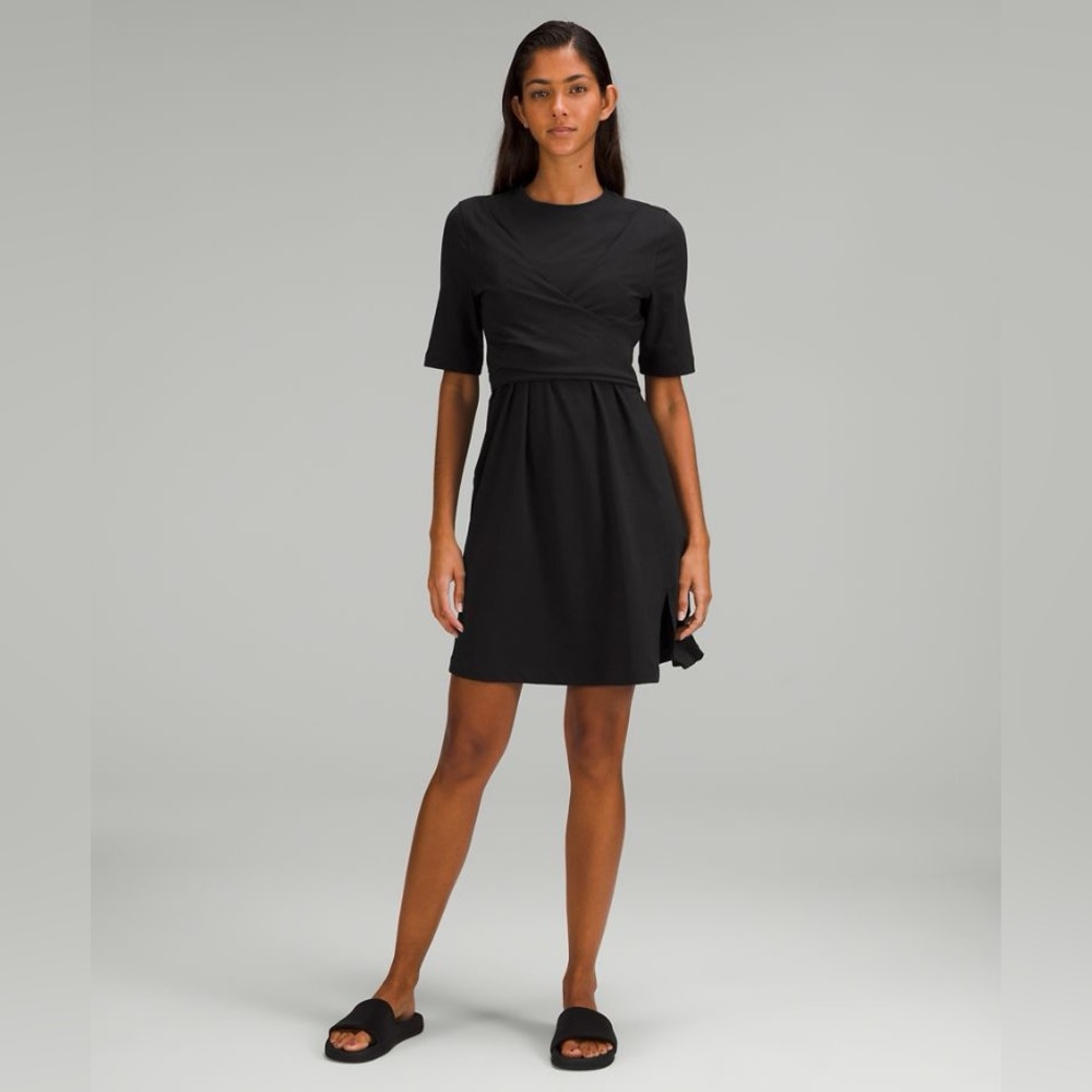 Lululemon | Cotton Wrap-Front T-Shirt Dress | Size 8
